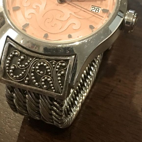 LOIS HILL Sterling Silver Pink Face Swiss Movement Watch RARE - Picture 13 of 16